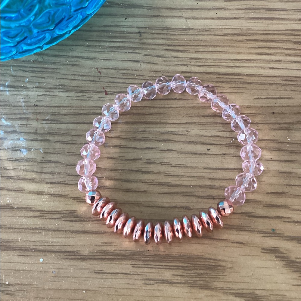 Men’s Rosegold Hematite Crystal Bracelet